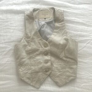 Blank NYC linen button-down vest